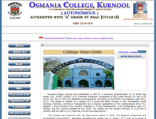 Tablet Screenshot of osmaniacollegekurnool.com